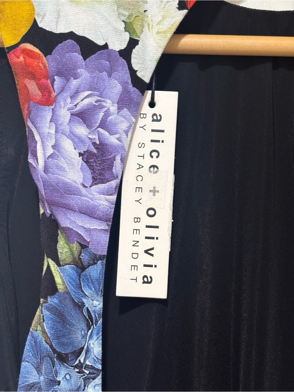 Alice + Olivia Delora Placed Floral Open Back Maxi Dress Size 4 New With Tag - Picture 9 of 10